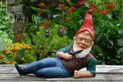 Садовая фигурка Гномики на лестнице, H-46, На газон - купить по низкой цене  с доставкой в интернет-магазине OZON (748014403)