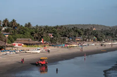 Мандрем пляж гоа индия | Премиум Фото