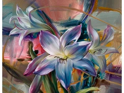 Голубая лилия цветка на изолированной белой предпосылке с путем  клиппирования Closeup Красивый бело-голубой цветок для дизайна Стоковое  Фото - изображение насчитывающей свет, головка: 97995452