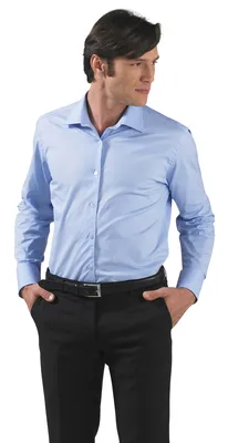 Рубашка мужская с длинным рукавом BRIGHTON голубая, размер L по цене 3  143,0 руб.