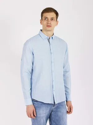 Рубашка мужская DAIROS GD81100419 голубая M - купить в Москве, цены на  Мегамаркет