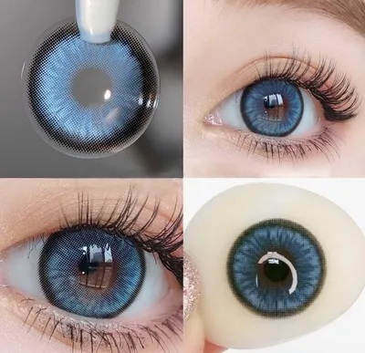 Красивые голубые линзы. Голубые линзы для карих глаз. Голубые линзы с  черным ободком Цветные контактные линзы (ID#1696436276), цена: 350 ₴,  купить на Prom.ua