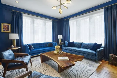 Синие шторы в интерьере: 130 фото новинок дизайна штор синего цвета