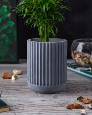 Горшок для цветов MUSKO, Графит матовый, 15 см х 12 см х 12 см, 0.9 л, 1 шт  - купить с доставкой по выгодным ценам в интернет-магазине OZON (224495379)