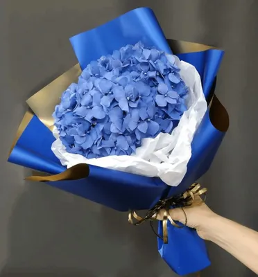 Букет c голубой гортензией №277 - 🌹 Цветы Новосибир