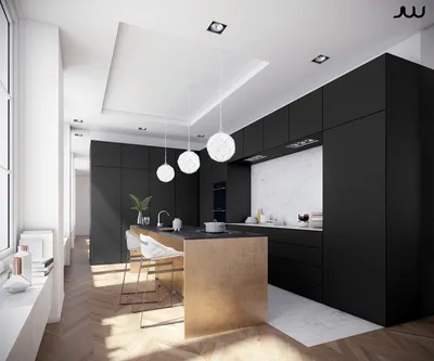 57 идей дизайна кухни в черно-белых цветах — фото реальных интерьеров и  советы | SALON