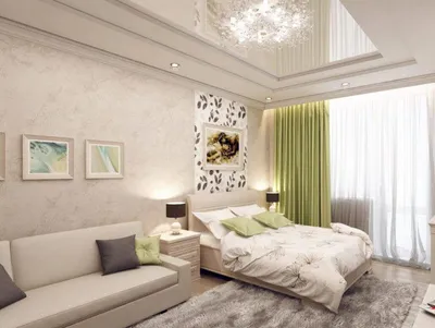 Дизайн гостиной-спальни: 100 фото интерьеров квартир, планировка | ivd.ru