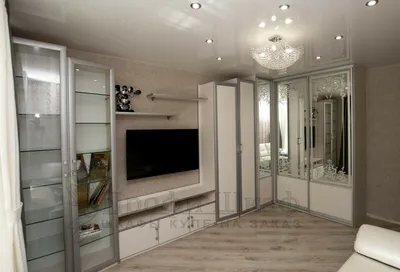 Модульные стенки с угловым шкафом в гостиную купить в СПб