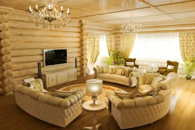 Дизайн деревянного дома Оскар - гостиная