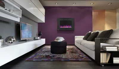 Фиолетовая гостиная: 100 фото-идей в интерьере, варианты сочетания цвета