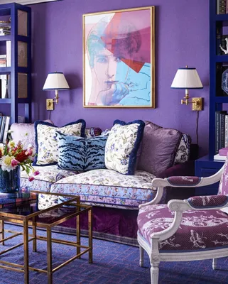 С какими цветами сочетается фиолетовый в интерьере: 15 идей с фото