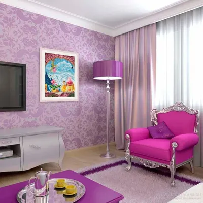 Фиолетовый цвет в интерьере: 30 фото, сочетания фиолетового с другими  цветами | Hoff