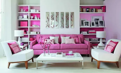 Душ в гостиной: стильные апартаменты в розовых тонах | room goals. | Дзен