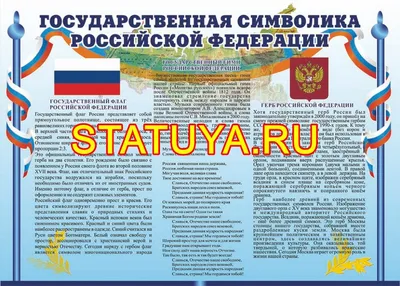 Комплект плакатов \"Государственная символика РФ\" (гимн. герб. флаг) -  купить в ИП Лукьянова А.А., цена на Мегамаркет