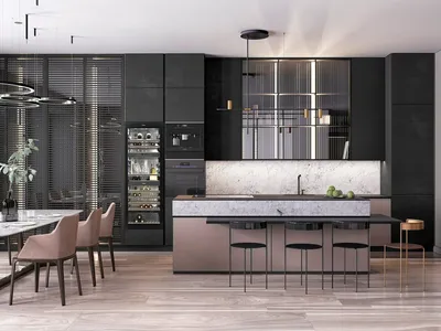 Кухня графитовая | Kitchen furniture design, Kitchen design decor, Interior  design kitchen contemporary