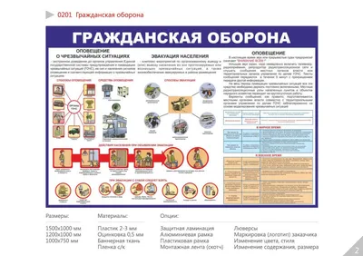 Купить Плакат \"Гражданская оборона. СИЗ и первая медицинская помощь\" в  Санкт-Петербурге, типография Рубланк