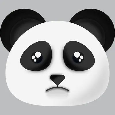 Грустная панда в лучах космичечкого света - обои на телефон