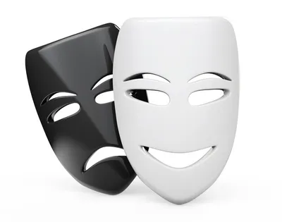 Значок маски. Символ театра. Радостные и грустные маски. Черно-белые  театральных маски. Маски карнавала. Иллюстрация вектора Иллюстрация вектора  - иллюстрации насчитывающей маска, изолировано: 189694827