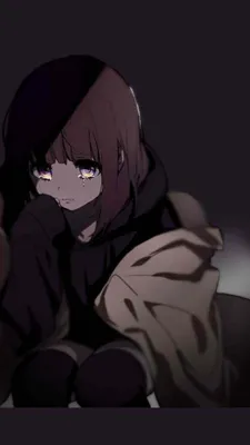Красивые грустные зимние картинки аниме