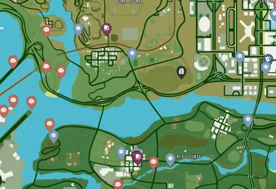 Map of GTA:San Andreas based off of its real life counterparts. : r/GTA