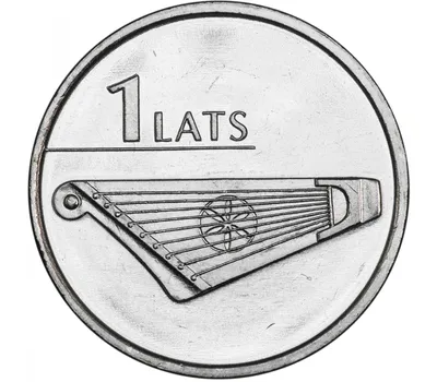 Купить монету 1 лат 2013 «Гусли» Латвия в интернет-магазине