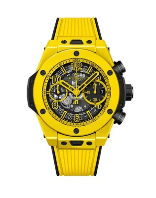 Hublot's Big Bang Tourbillon Automatic in Neon Yellow SAXEM