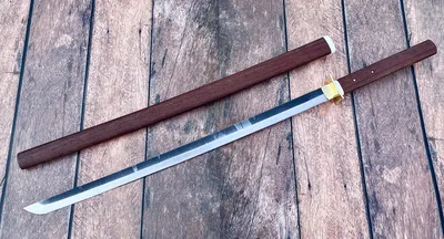 Японский меч «Синоби» сталь кованая Х12МФ - рукоять,ножны - венге купить в  России с доставкой