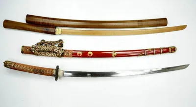 Антикварные японские мечи. Японский короткий меч вакидзаси. Японское  самурайское антикварное оружие.