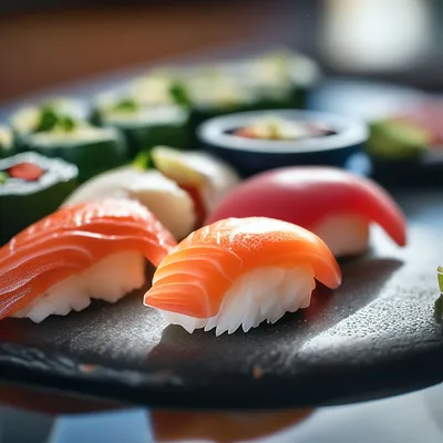 Японские суши морепродуктов Стоковое Фото - изображение насчитывающей  сырцово, ради: 40376472