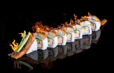 Набор клипартов японские суши, меню ресторана восточной кухни, блюда кафе  азиатской еды, виды роллов - Ozero - российский фотосток