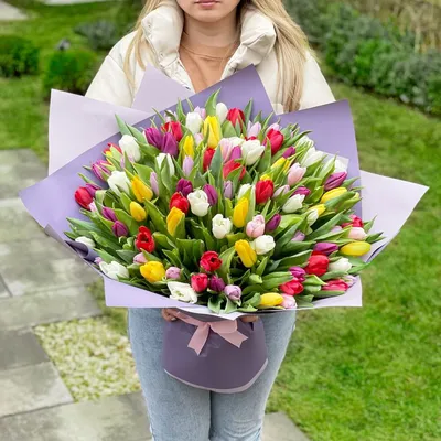 Ярко розовый тюльпан купить в Краснодаре недорого - доставка 24 часа