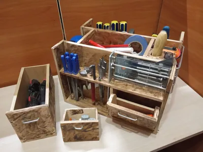 Картинки по запросу органайзеры своими руками | Tool box, Tool box  organization, Wood tool box