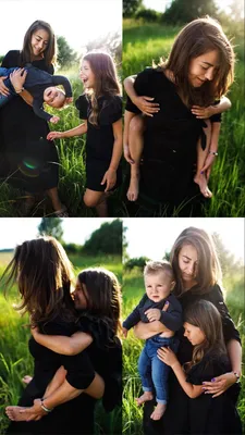 Фотосессия с мамой на природе | Photoshoot mother and kids | Фотосессия,  Семейные фотосессии, Летние фотосессии