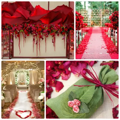 Лепестки роз на свадьбу — самый романтичный декор торжества.