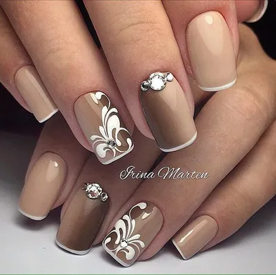 Шеллак. Лучшие идеи 2018 года | Bridal nail art, Elegant nail designs,  Beautiful nail designs