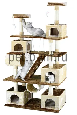 Игровой комплекс \"Питомник 5 домиков\" для нескольких кошек ⋆ Pet  БМФ-Интернет зоомагазин официальный сайт