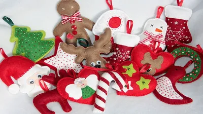 Новогодние игрушки из фетра \"Снеговик и Елочка\" — купить в  интернет-магазине по низкой цене на Яндекс Маркете