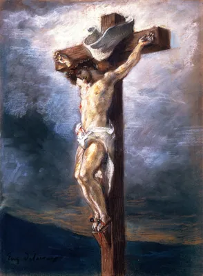 Купить изображение иконы: Крестный путь – Иисус Христос умирает на кресте