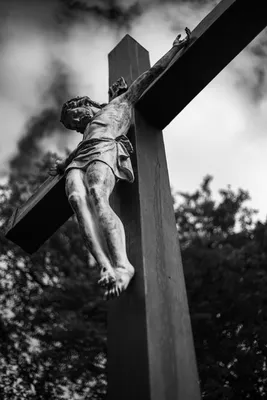 Крест-распятие Иисус Христос золото 24 карата - «VIOLITY»