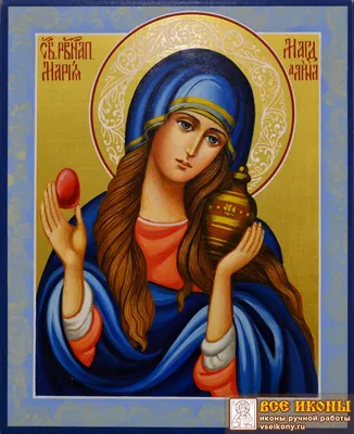 Рукописная икона Мария Магдалина 11 : купить в Москве