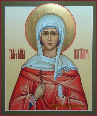 Рукописная икона святой мученицы Натальи на липовой доске