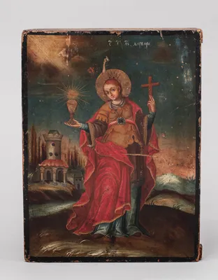 Икона Варвара Святая Великомученица Арт.1337, готовая и под заказ, купить в  мастерской Наследие