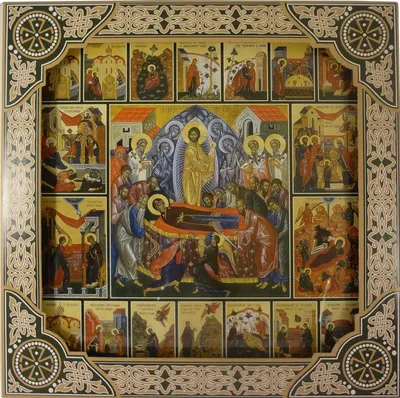 Успение Пресвятой Богородицы, икона 17,2 х 20,8 см, артикул И096233 -  купить в православном интернет-магазине Ладья