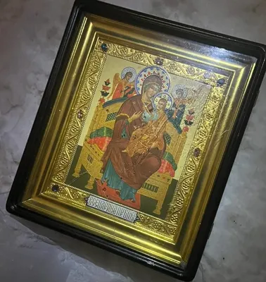 Икона Божьей Матери Экономисса - Икона из янтаря купить с доставкой по  Украине || Магазин Иконный Двор