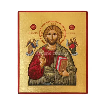 Иисус Христос, рукописная икона, византийский стиль, арт. gi_616 - Япос
