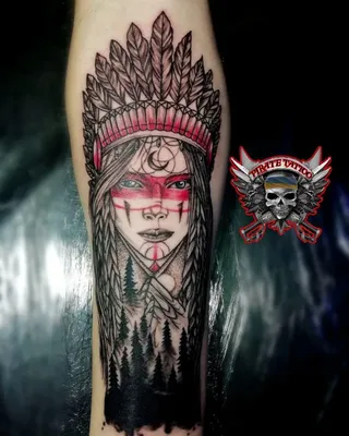 Тату. Индейцы. Студия татуировки Blacknote Tatto Studio. Тату салон