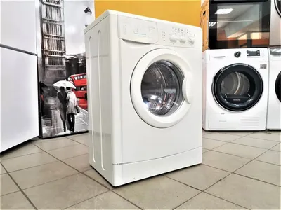 Комплект: узкая стиральная машина Indesit IWUB 4105 + раковина Юпитер 50