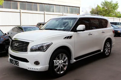 Infiniti QX56, замена линз на бидиодные, замена ходовых огней и ПТФ -  примеры работ тюнинг-центра CarHeart | Санкт-Петербург