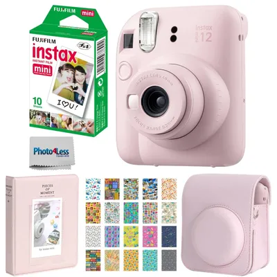 Amazon.com : Fujifilm INSTAX Mini 12 Instant Film Camera (Blossom Pink) +  Fuji Single Pack - 10 Prints Protective Case Pink Photo Album Travel  Stickers Bundle! : Electronics