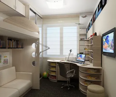 ИНТЕРЬЕР ДЕТСКОЙ ДЛЯ ДВОИХ ◾️Детская комната из проекта квартиры  #antei_mysticgrey, площадью 12 кв.м. ◾️Габариты комнаты не очень… |  Instagram